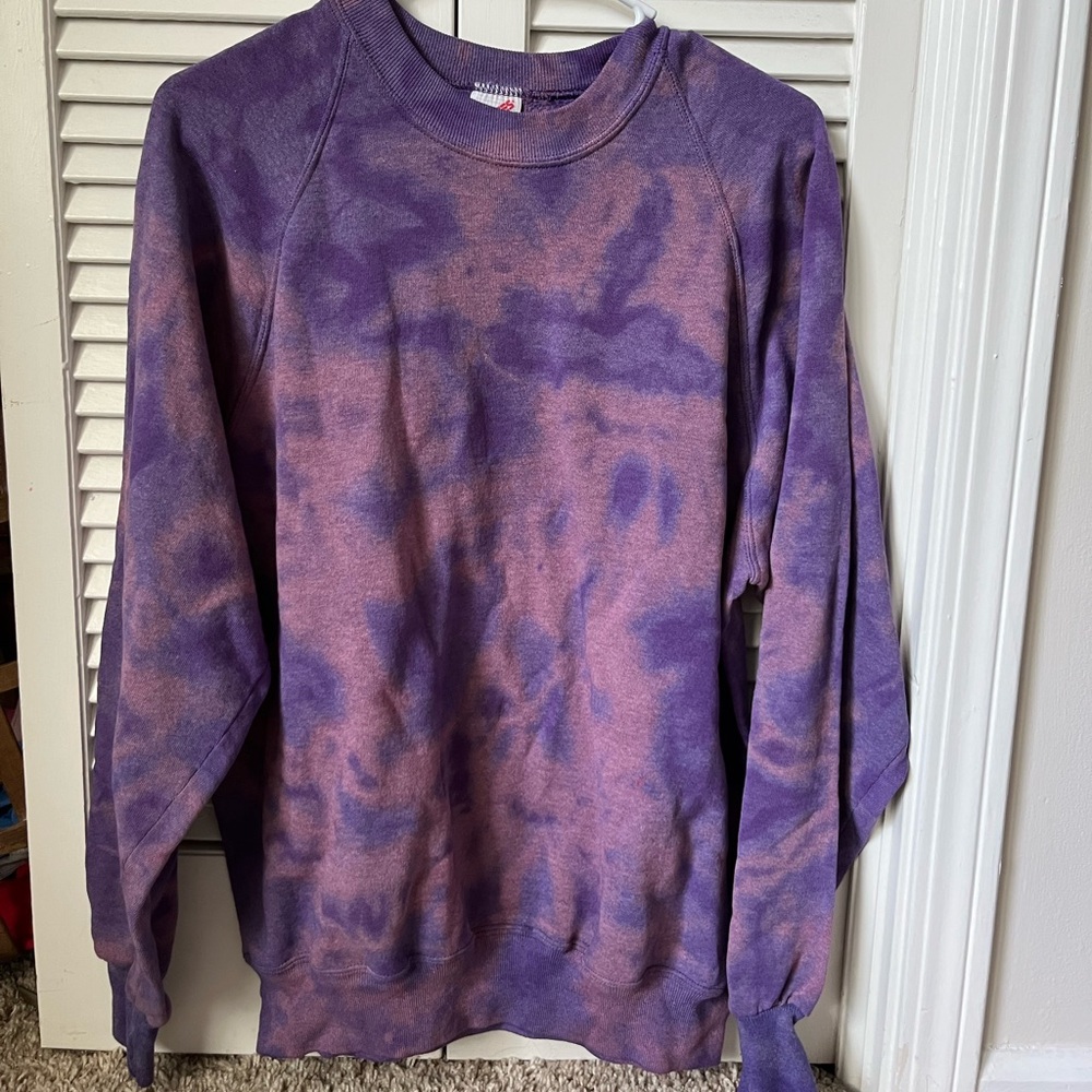 Vintage Purple Tie-Dye Sweatshirt